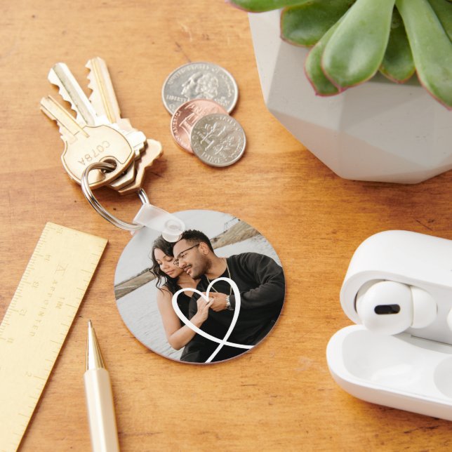 Porte-clés Love coeur personnalisées photo personnalisée (Bureau)