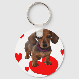 Porte-clés Love (Coeurs) Dachsies - Dachshund
