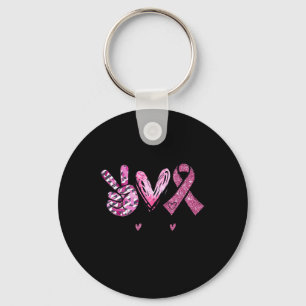 Porte-clés Love Cure Pink Ribbon Cancer Sensibilisation du se