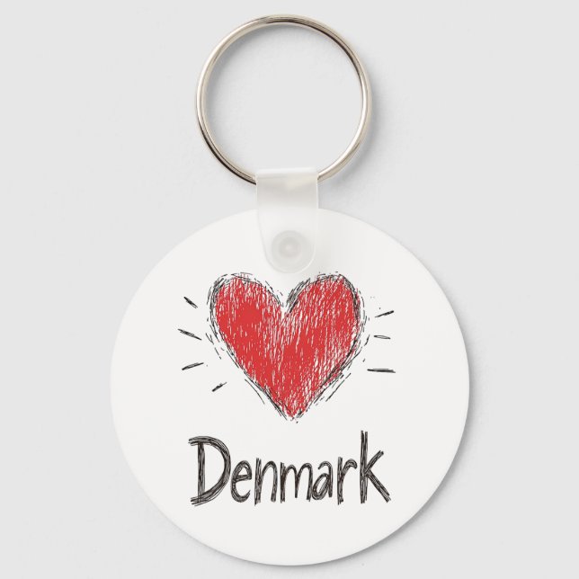 Porte-clés Love Danemark (Recto)