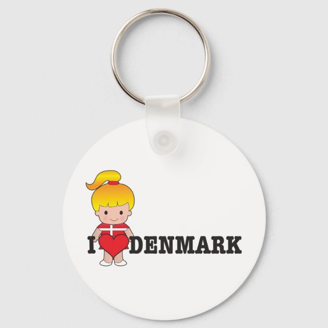 Porte-clés Love Danemark (Recto)