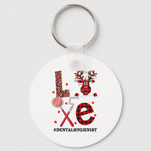 Porte-clés Love Dental Christmas Reindeer Dental Squad Xmas D (Recto)