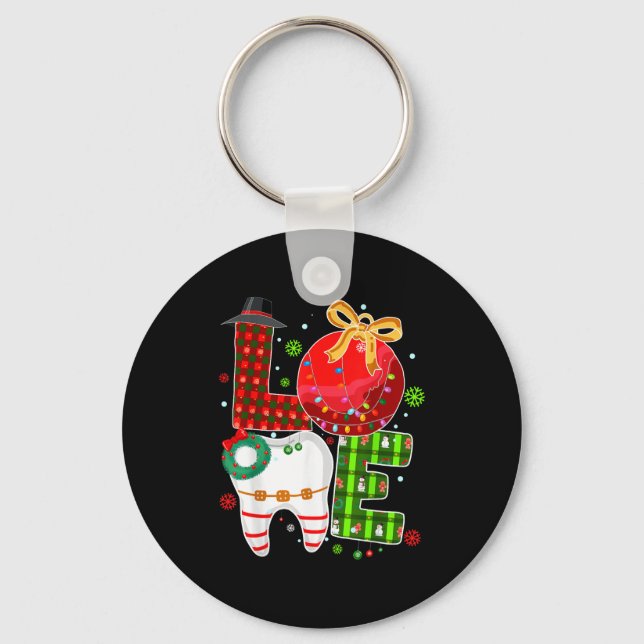 Porte-clés Love Dental Life Bauble Tooth Dentist Fall Christm (Recto)