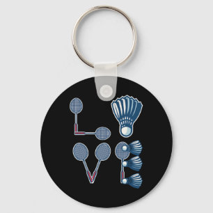 Porte-clés Love Dminton Chemise Dminton Lover Dminton Joueur