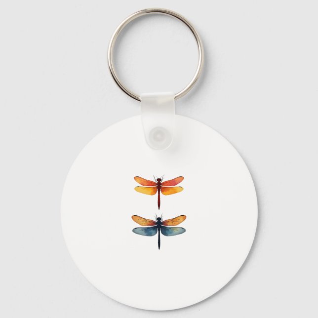 Porte-clés Love Dragonflies child small simple Minimalist Dra (Recto)