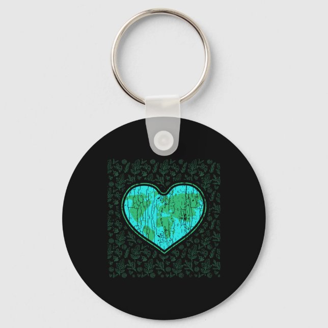 Porte-clés Love Earth Funny Earth’s Day Save Our Planet Graph (Recto)
