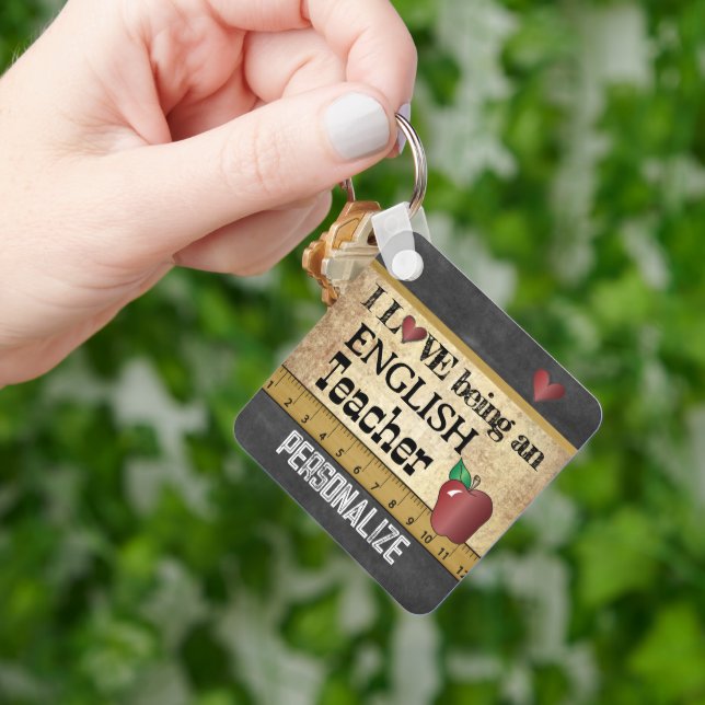 Porte-clés Love Être un enseignant anglais (main)