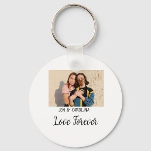 Porte-clés Love Forever LGbtq couple fierté ajouter nom photo