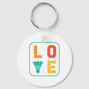 Porte-clés Love Graphic Badminton Joueur navette Joueur Sport