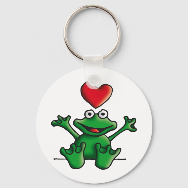 Porte-clés love heart frog (Recto)