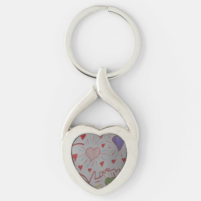 Porte-clés Love Hearts Key Ring (Devant)