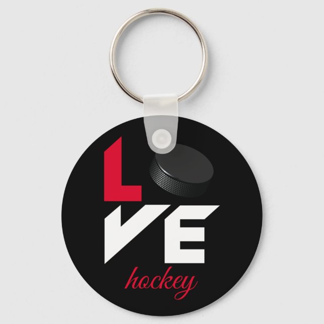 Porte-clés Love hockey (Recto)