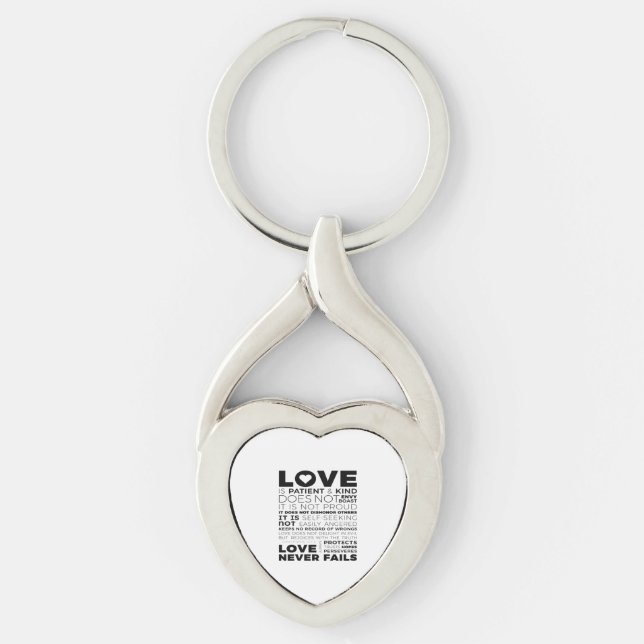 Porte-clés Love Is Patient And Kind Does Not Envy Boast Class (Devant)