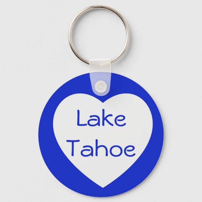 Porte-clés Love Lake Tahoe California / Nevada Heart Keychain (Recto)