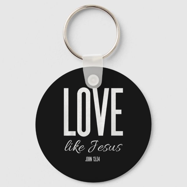 Porte-clés Love Like Jesus John 13_ Bible Verse Christian Scr (Recto)
