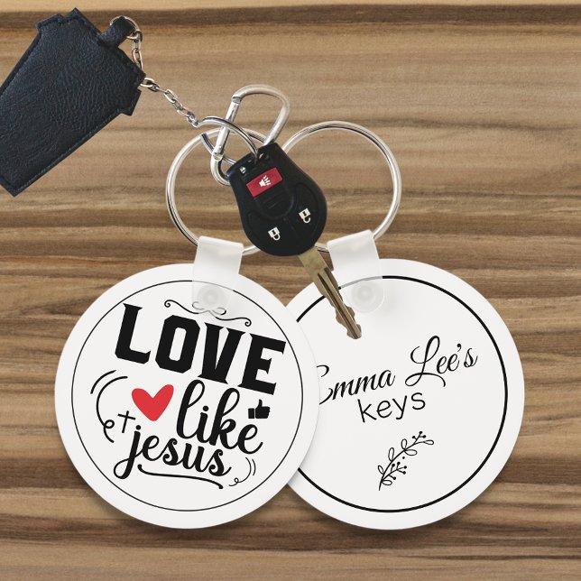 Porte-clés Love Like Jesus Religious Quote Customizable (Créateur téléchargé)