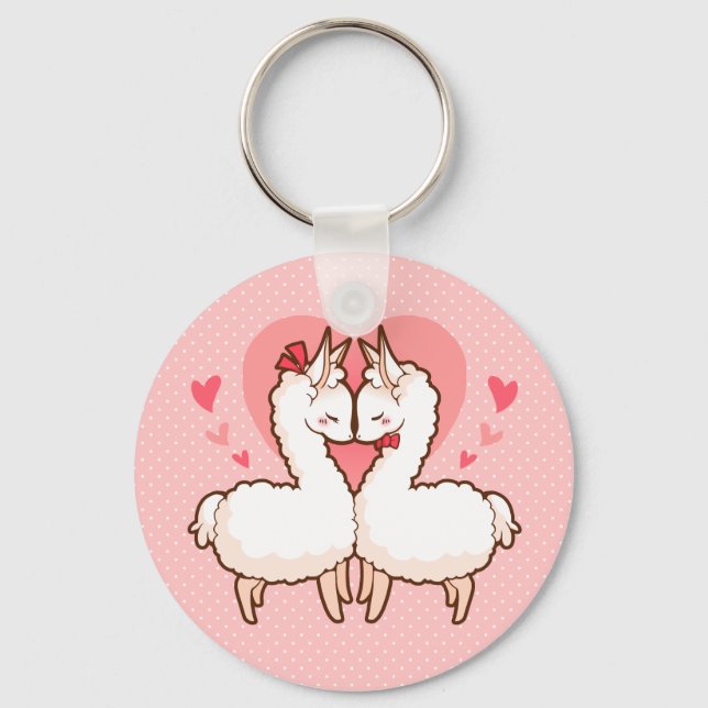 Porte-clés Love Llama Keychain (Recto)