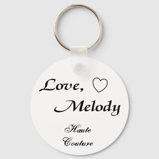 Porte-clés love melody  Haute Couture - Customized (Recto)