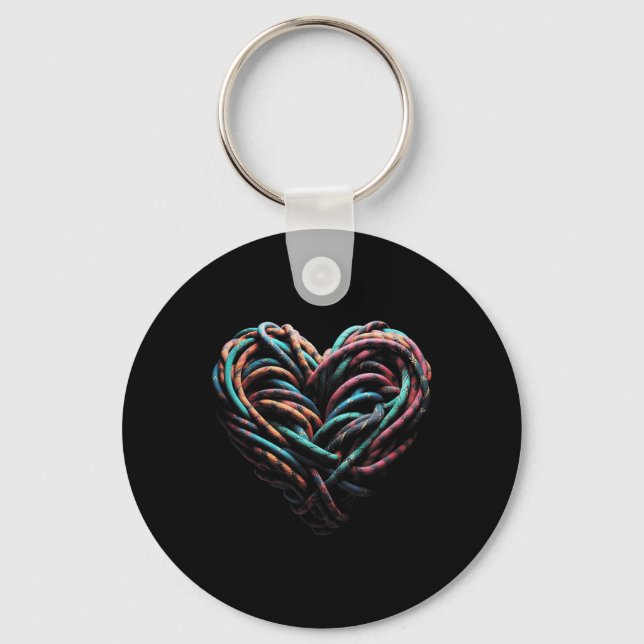 Porte-clés Love Mountain Escalade Rock Climber Heart (Recto)