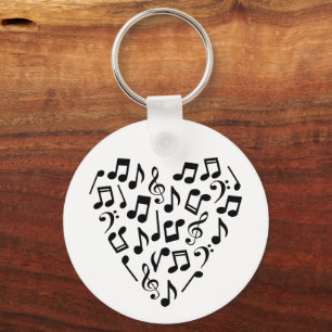 Porte-clés Love Music Heart of Music Notes
