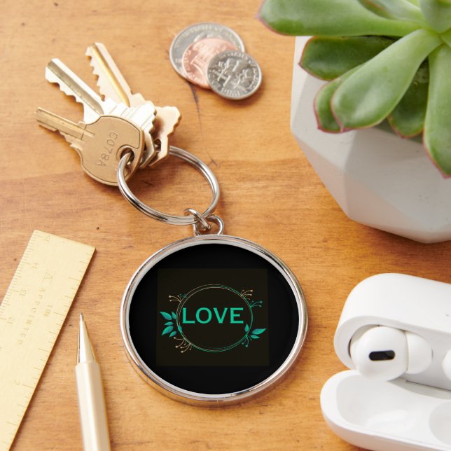 Porte-clés Love Name Beautiful Printed Premium Round Cool (Bureau)