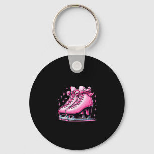 Porte-clés Love Patinage sur glace Patins Coquette rose Patin