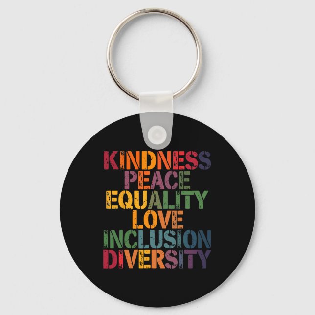 Porte-clés Love Peace Diversity Inclusion Equality Black Hist (Recto)