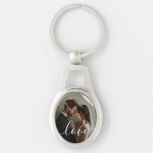 Porte-clés 'Love' Photo couple personnalisée