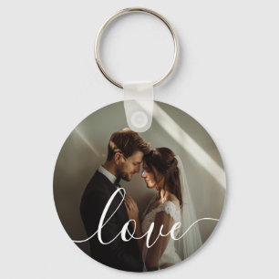 Porte-clés 'Love' Photo couple personnalisée
