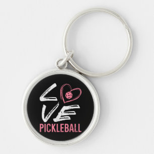 Porte-clés Love Pickleball Coeur Pickle Ball Femmes Filles En