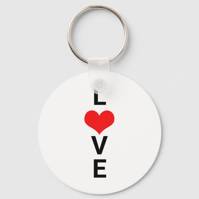 Porte-clés Love Red Heart Cute Valentine's Day Mariages (Recto)