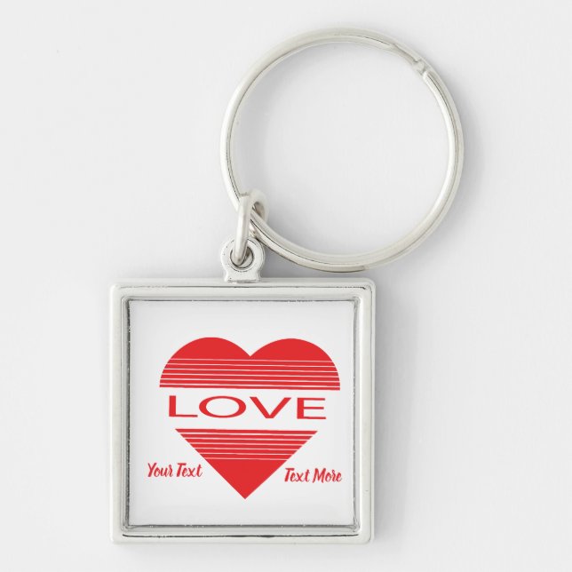Porte-clés Love & Romance Concept Design with Heart Elements (Devant)