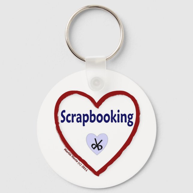 Porte-clés Love Scrapbooking (Recto)