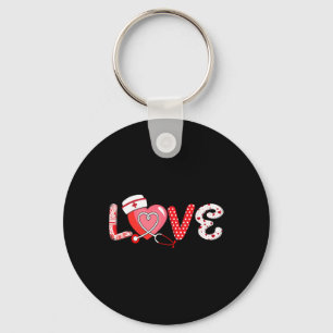 Porte-clés Love Stethoscope Infirmière Vie Saint Valentin Inf