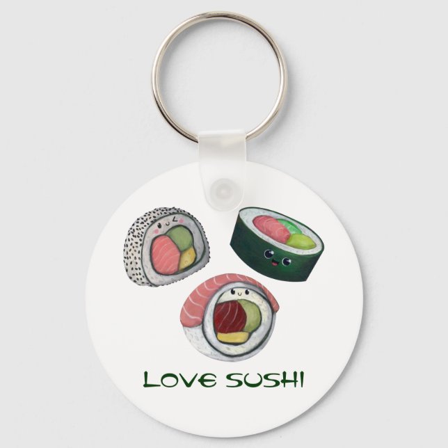 Porte-clés Love Sushi (Recto)