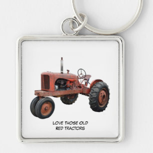 Porte-clés Love Those Old Red Rustic Tractors Keychain