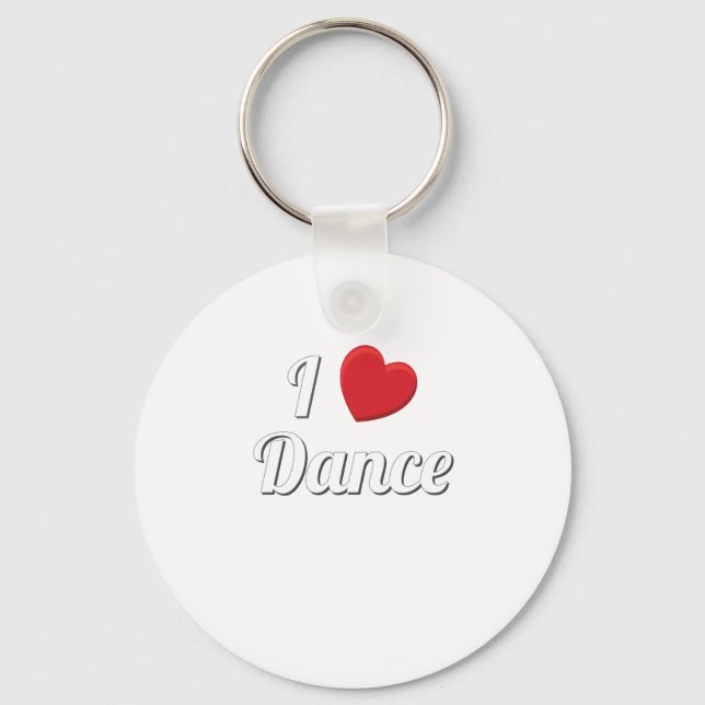 Porte-clés Love To Dance I Love Dance Dancing (Recto)