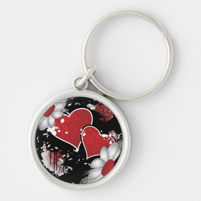Porte-clés Love Valentine's Day Red Hearts Vector Valentine (Devant)
