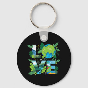 Porte-clés Love World - De l'environnement Protection Jour de