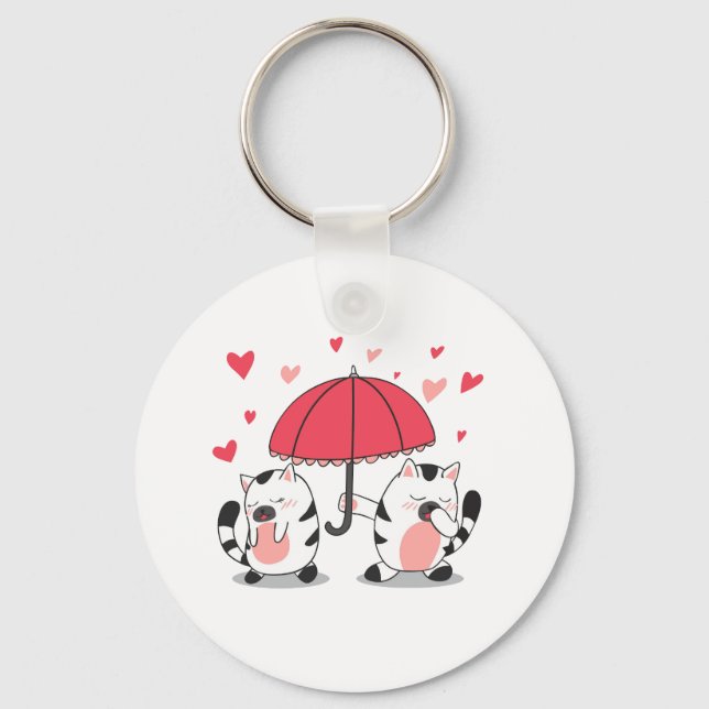 Porte-clés Love You Cats Keyring (Recto)
