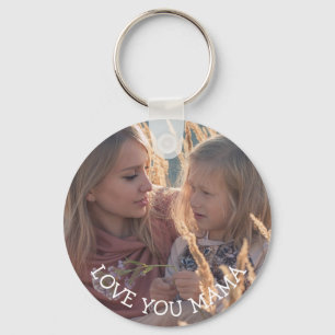 Porte-clés Love you Mama, Personalized Photo Key Chain
