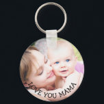 Porte-clés Love you Mama, Porte - clé photo personnalisé<br><div class="desc">Ce porte - clé photo personnalisé est un cadeau parfait pour votre maman pour la journée de la mère ou un anniversaire.</div>