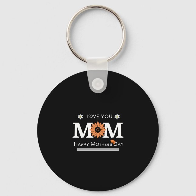 Porte-clés Love You Maman Design (Recto)