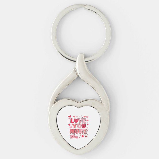 Porte-clés Love You More Polished Love Design  (Devant)