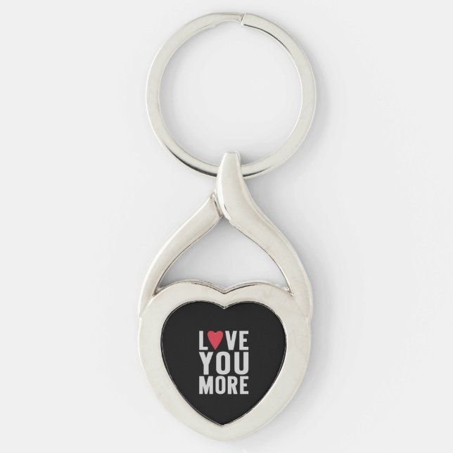Porte-clés Love You More Polished Style  (Devant)