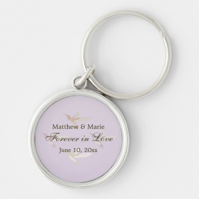 Porte-clés Lovely Hummingbirds Mariage Forever in Loever (Devant)