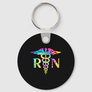 Porte-clés Lovely RN Registered Nurse Tie Dye
