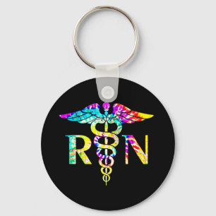 Porte-clés Lovely RN Registered Nurse Tie Dye Magnifique uniq