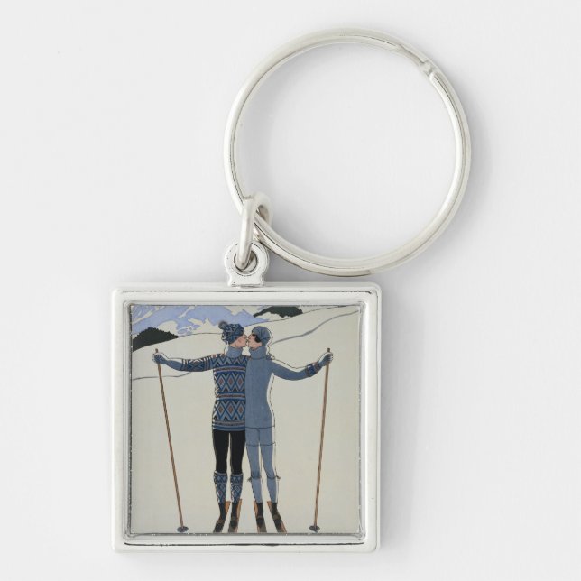 Porte-clés <Lovers in the Snow> par Georges Barbier (Devant)