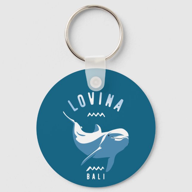 Porte-clés Lovina Bali - Natation Avec Dauphins (Recto)